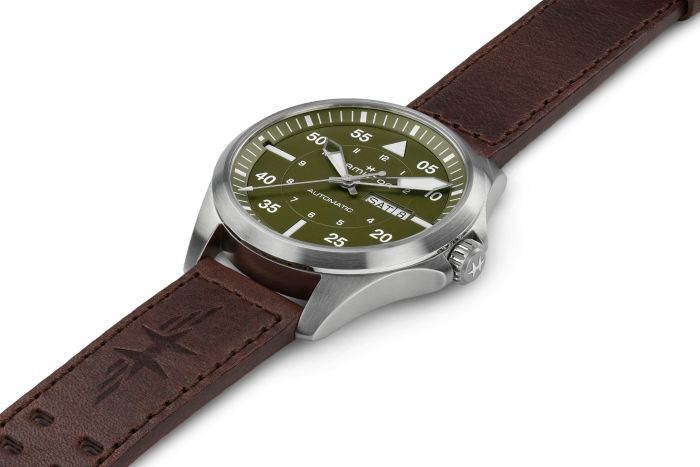 Khaki Aviation Pilot Day Date Auto - H64635560