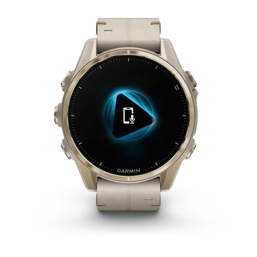 fēnix® 8 - 43 mm, AMOLED - Sapphire, Soft gold con cinturino Limestone