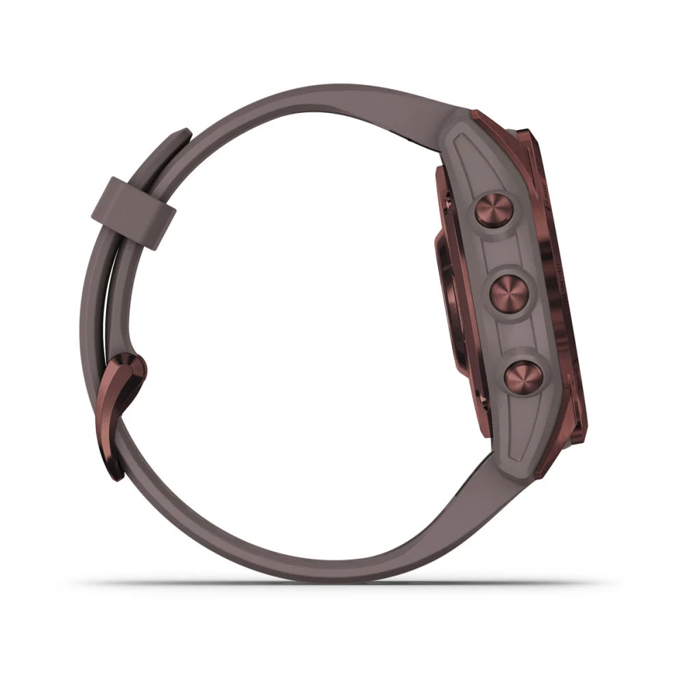 fēnix® 7S - 42mm - Sapphire Solar Edition Titanium Dark Bronze con cinturino Shale Grey